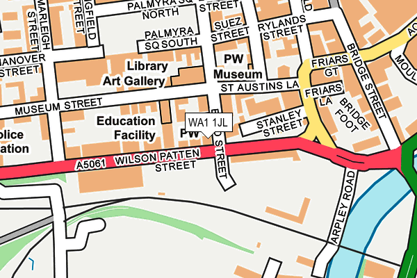 WA1 1JL map - OS OpenMap – Local (Ordnance Survey) WA1 1JL map - OS OpenMap – Local (Ordnance Survey)