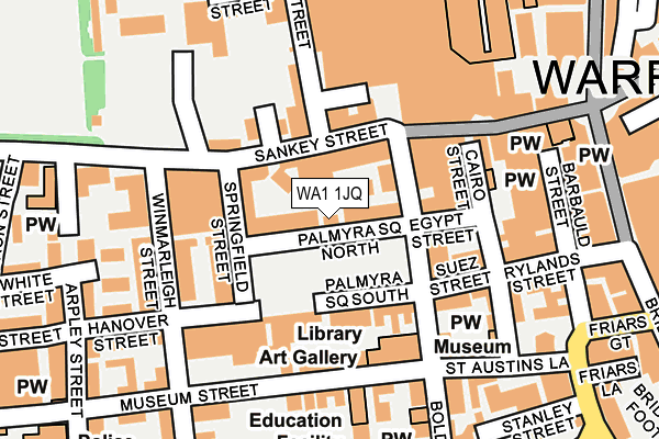 WA1 1JQ map - OS OpenMap – Local (Ordnance Survey) WA1 1JQ map - OS OpenMap – Local (Ordnance Survey)