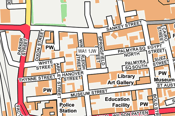 WA1 1JW map - OS OpenMap – Local (Ordnance Survey) WA1 1JW map - OS OpenMap – Local (Ordnance Survey)