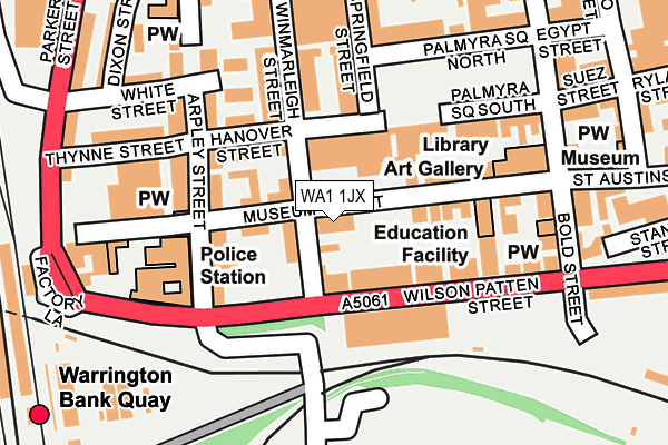 WA1 1JX map - OS OpenMap – Local (Ordnance Survey) WA1 1JX map - OS OpenMap – Local (Ordnance Survey)