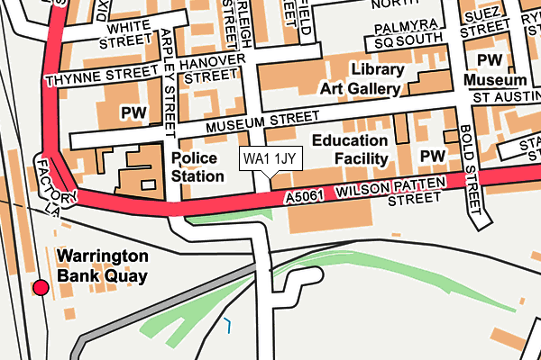 WA1 1JY map - OS OpenMap – Local (Ordnance Survey) WA1 1JY map - OS OpenMap – Local (Ordnance Survey)