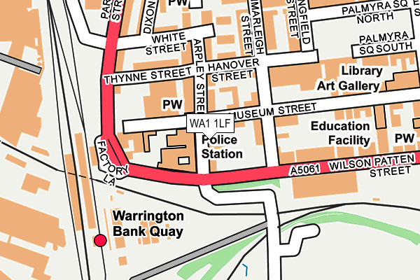 WA1 1LF map - OS OpenMap – Local (Ordnance Survey) WA1 1LF map - OS OpenMap – Local (Ordnance Survey)