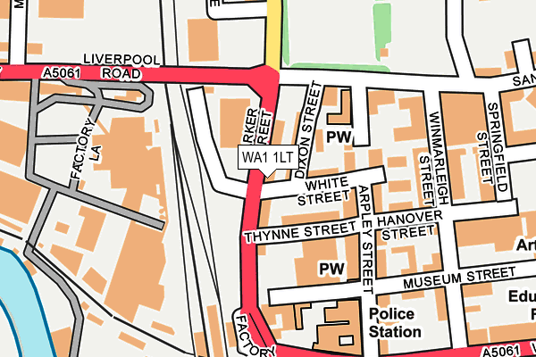 WA1 1LT map - OS OpenMap – Local (Ordnance Survey) WA1 1LT map - OS OpenMap – Local (Ordnance Survey)