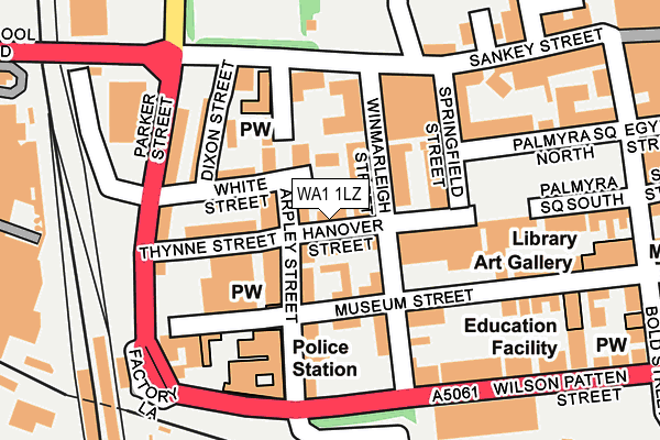 WA1 1LZ map - OS OpenMap – Local (Ordnance Survey) WA1 1LZ map - OS OpenMap – Local (Ordnance Survey)
