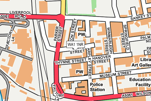 WA1 1NR map - OS OpenMap – Local (Ordnance Survey) WA1 1NR map - OS OpenMap – Local (Ordnance Survey)