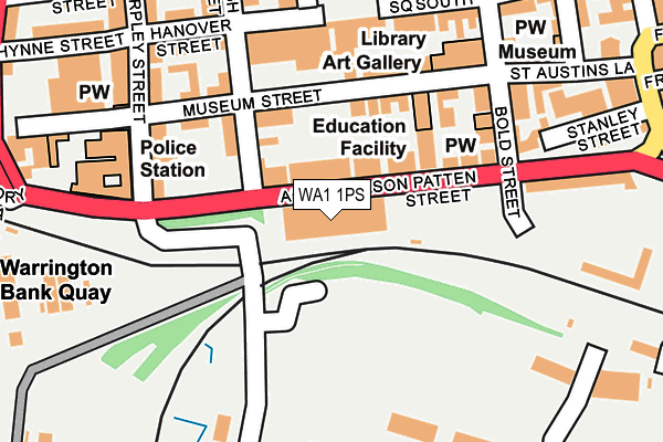 WA1 1PS map - OS OpenMap – Local (Ordnance Survey) WA1 1PS map - OS OpenMap – Local (Ordnance Survey)