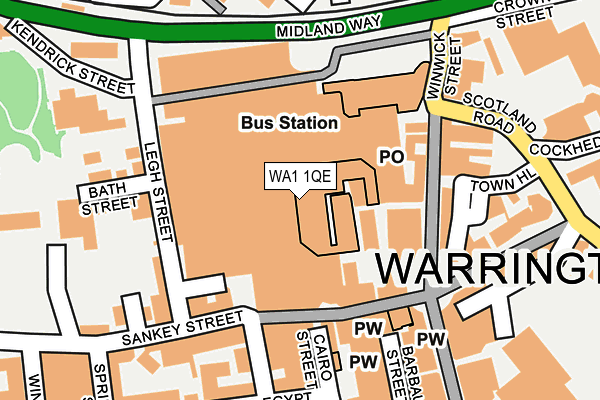 WA1 1QE map - OS OpenMap – Local (Ordnance Survey) WA1 1QE map - OS OpenMap – Local (Ordnance Survey)
