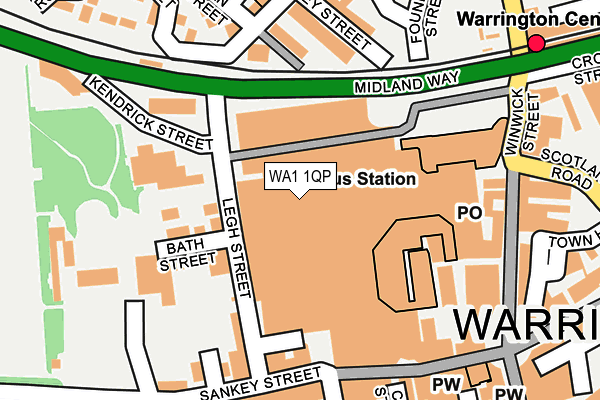 WA1 1QP map - OS OpenMap – Local (Ordnance Survey) WA1 1QP map - OS OpenMap – Local (Ordnance Survey)