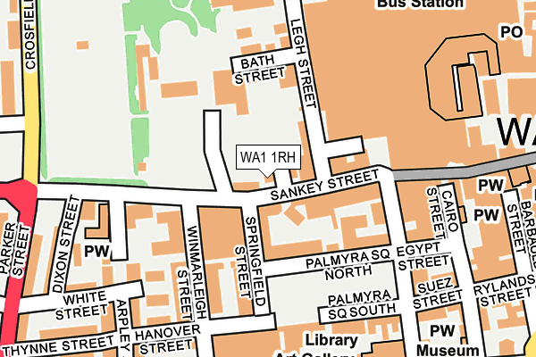WA1 1RH map - OS OpenMap – Local (Ordnance Survey) WA1 1RH map - OS OpenMap – Local (Ordnance Survey)