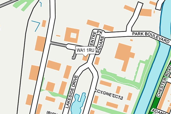 WA1 1RU map - OS OpenMap – Local (Ordnance Survey) WA1 1RU map - OS OpenMap – Local (Ordnance Survey)