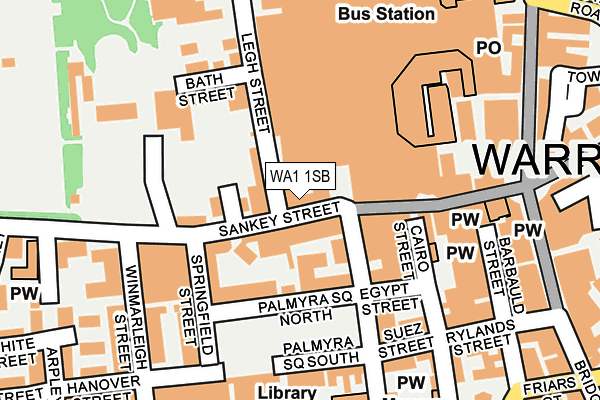 WA1 1SB map - OS OpenMap – Local (Ordnance Survey) WA1 1SB map - OS OpenMap – Local (Ordnance Survey)