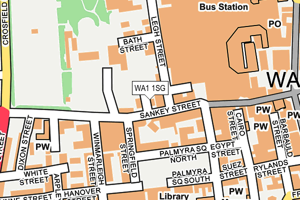 WA1 1SG map - OS OpenMap – Local (Ordnance Survey) WA1 1SG map - OS OpenMap – Local (Ordnance Survey)