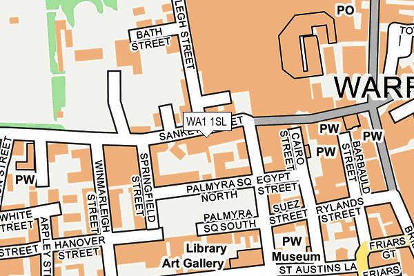 WA1 1SL map - OS OpenMap – Local (Ordnance Survey)