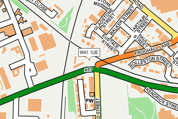 WA1 1UE map - OS OpenMap – Local (Ordnance Survey) WA1 1UE map - OS OpenMap – Local (Ordnance Survey)