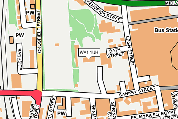WA1 1UH map - OS OpenMap – Local (Ordnance Survey) WA1 1UH map - OS OpenMap – Local (Ordnance Survey)