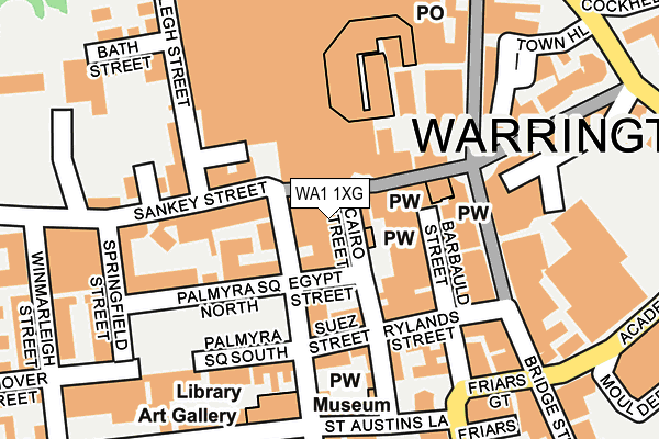 WA1 1XG map - OS OpenMap – Local (Ordnance Survey) WA1 1XG map - OS OpenMap – Local (Ordnance Survey)