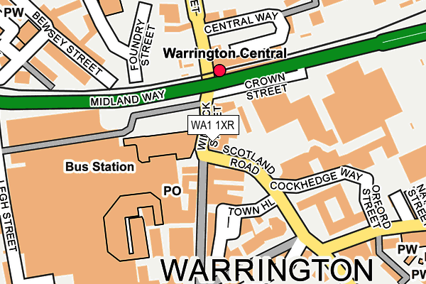WA1 1XR map - OS OpenMap – Local (Ordnance Survey) WA1 1XR map - OS OpenMap – Local (Ordnance Survey)