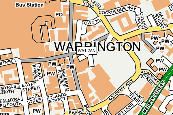 WA1 2AN map - OS OpenMap – Local (Ordnance Survey) WA1 2AN map - OS OpenMap – Local (Ordnance Survey)