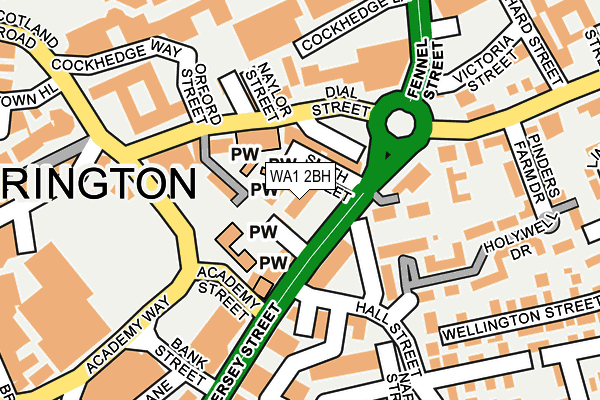 WA1 2BH map - OS OpenMap – Local (Ordnance Survey) WA1 2BH map - OS OpenMap – Local (Ordnance Survey)