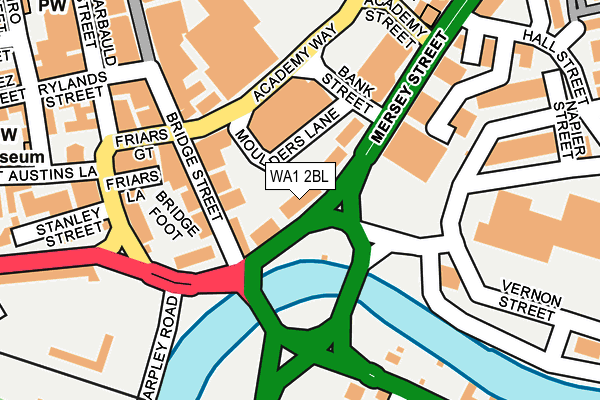 WA1 2BL map - OS OpenMap – Local (Ordnance Survey) WA1 2BL map - OS OpenMap – Local (Ordnance Survey)