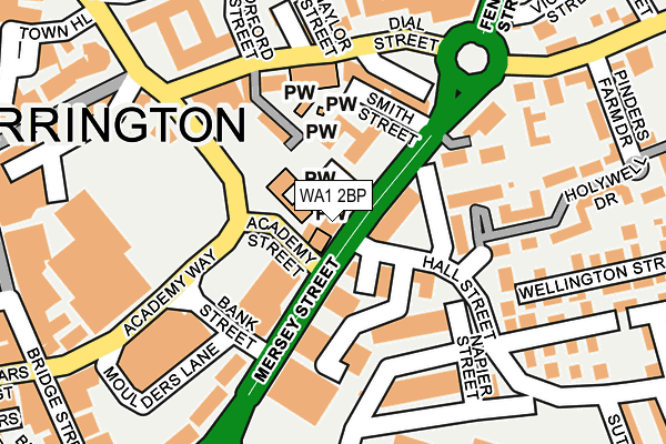 WA1 2BP map - OS OpenMap – Local (Ordnance Survey) WA1 2BP map - OS OpenMap – Local (Ordnance Survey)