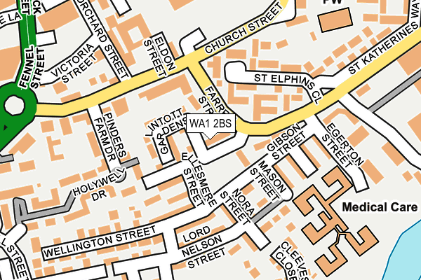 WA1 2BS map - OS OpenMap – Local (Ordnance Survey) WA1 2BS map - OS OpenMap – Local (Ordnance Survey)