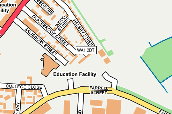 WA1 2DT map - OS OpenMap – Local (Ordnance Survey) WA1 2DT map - OS OpenMap – Local (Ordnance Survey)