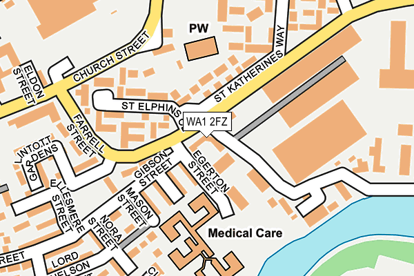 WA1 2FZ map - OS OpenMap – Local (Ordnance Survey) WA1 2FZ map - OS OpenMap – Local (Ordnance Survey)