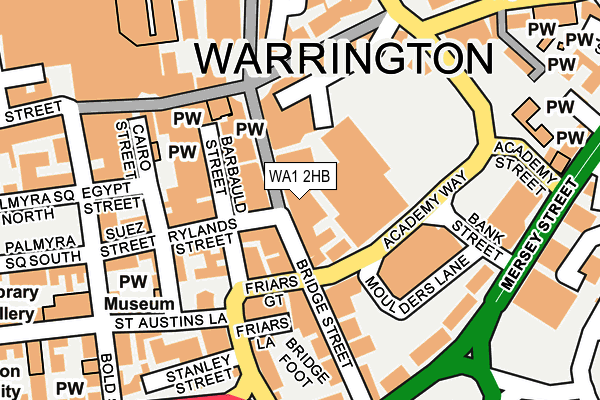 WA1 2HB map - OS OpenMap – Local (Ordnance Survey) WA1 2HB map - OS OpenMap – Local (Ordnance Survey)