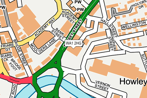 WA1 2HG map - OS OpenMap – Local (Ordnance Survey) WA1 2HG map - OS OpenMap – Local (Ordnance Survey)