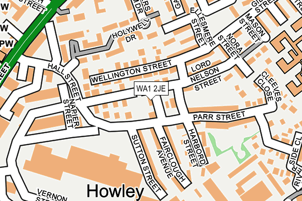WA1 2JE map - OS OpenMap – Local (Ordnance Survey) WA1 2JE map - OS OpenMap – Local (Ordnance Survey)