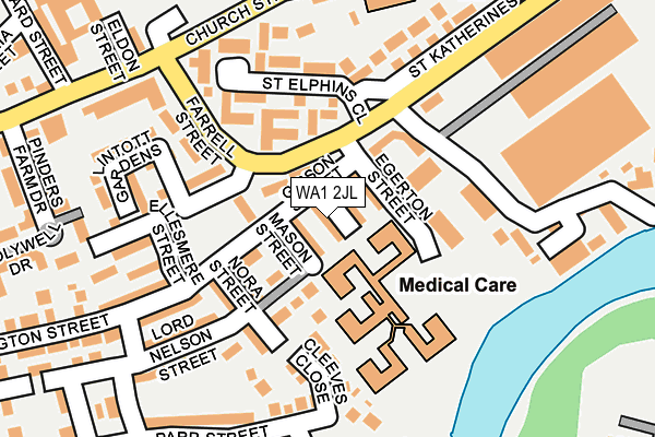 WA1 2JL map - OS OpenMap – Local (Ordnance Survey) WA1 2JL map - OS OpenMap – Local (Ordnance Survey)