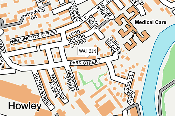WA1 2JN map - OS OpenMap – Local (Ordnance Survey) WA1 2JN map - OS OpenMap – Local (Ordnance Survey)