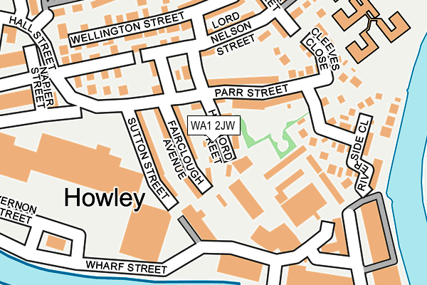 WA1 2JW map - OS OpenMap – Local (Ordnance Survey) WA1 2JW map - OS OpenMap – Local (Ordnance Survey)