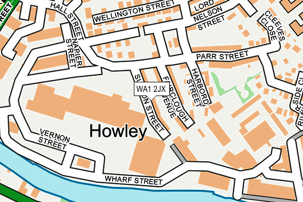 WA1 2JX map - OS OpenMap – Local (Ordnance Survey) WA1 2JX map - OS OpenMap – Local (Ordnance Survey)