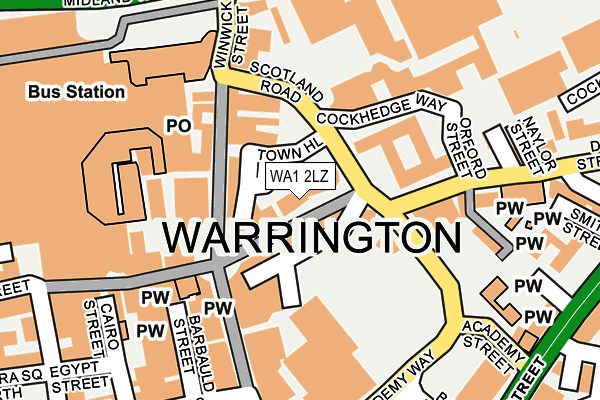WA1 2LZ map - OS OpenMap – Local (Ordnance Survey) WA1 2LZ map - OS OpenMap – Local (Ordnance Survey)