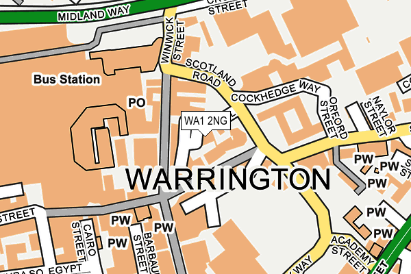 WA1 2NG map - OS OpenMap – Local (Ordnance Survey) WA1 2NG map - OS OpenMap – Local (Ordnance Survey)
