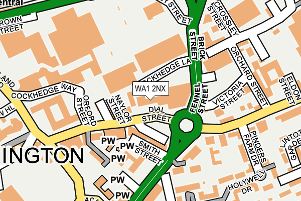 WA1 2NX map - OS OpenMap – Local (Ordnance Survey) WA1 2NX map - OS OpenMap – Local (Ordnance Survey)