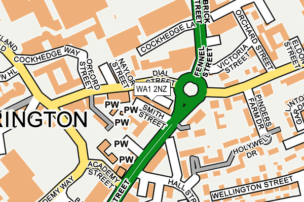 WA1 2NZ map - OS OpenMap – Local (Ordnance Survey) WA1 2NZ map - OS OpenMap – Local (Ordnance Survey)