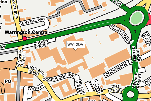 WA1 2QA map - OS OpenMap – Local (Ordnance Survey) WA1 2QA map - OS OpenMap – Local (Ordnance Survey)