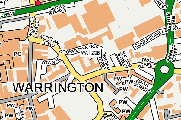 WA1 2QB map - OS OpenMap – Local (Ordnance Survey) WA1 2QB map - OS OpenMap – Local (Ordnance Survey)