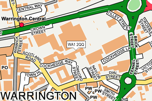 WA1 2QQ map - OS OpenMap – Local (Ordnance Survey) WA1 2QQ map - OS OpenMap – Local (Ordnance Survey)