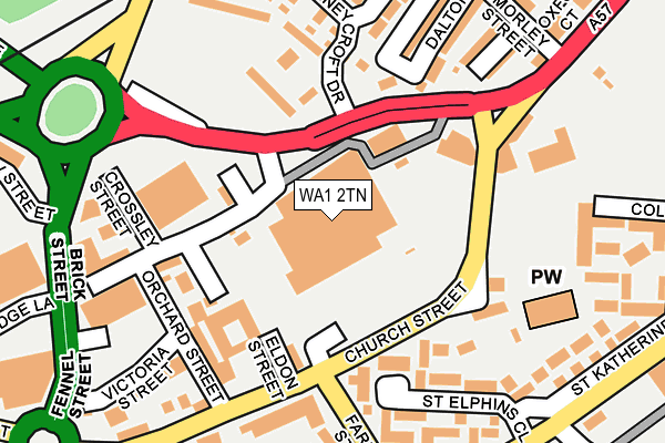 WA1 2TN map - OS OpenMap – Local (Ordnance Survey) WA1 2TN map - OS OpenMap – Local (Ordnance Survey)