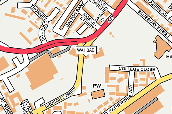 WA1 3AD map - OS OpenMap – Local (Ordnance Survey) WA1 3AD map - OS OpenMap – Local (Ordnance Survey)