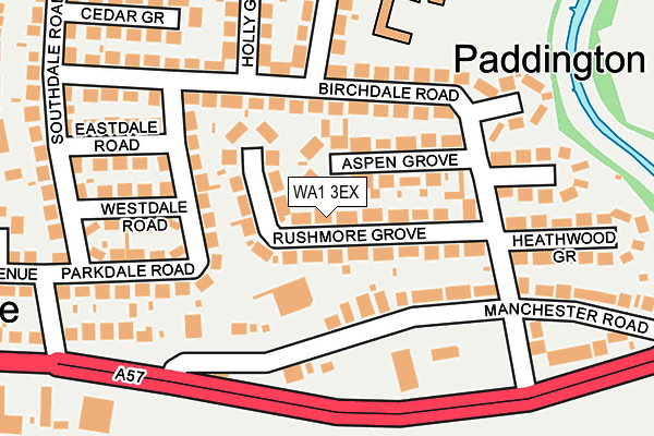 WA1 3EX map - OS OpenMap – Local (Ordnance Survey)