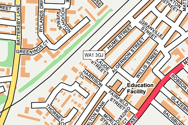 WA1 3GJ map - OS OpenMap – Local (Ordnance Survey) WA1 3GJ map - OS OpenMap – Local (Ordnance Survey)