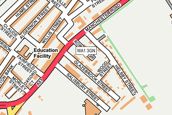 WA1 3GN map - OS OpenMap – Local (Ordnance Survey) WA1 3GN map - OS OpenMap – Local (Ordnance Survey)