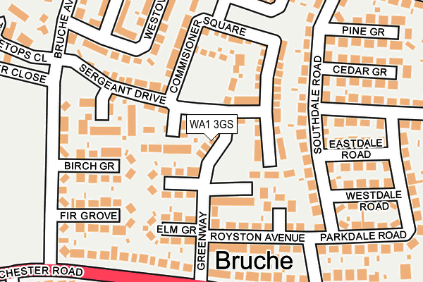 WA1 3GS map - OS OpenMap – Local (Ordnance Survey) WA1 3GS map - OS OpenMap – Local (Ordnance Survey)