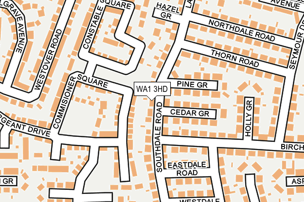 WA1 3HD map - OS OpenMap – Local (Ordnance Survey)