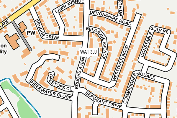 WA1 3JJ map - OS OpenMap – Local (Ordnance Survey) WA1 3JJ map - OS OpenMap – Local (Ordnance Survey)